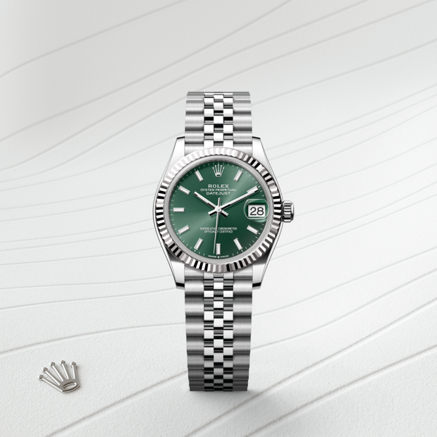 Oyster, 31 mm, Oystersteel and white gold