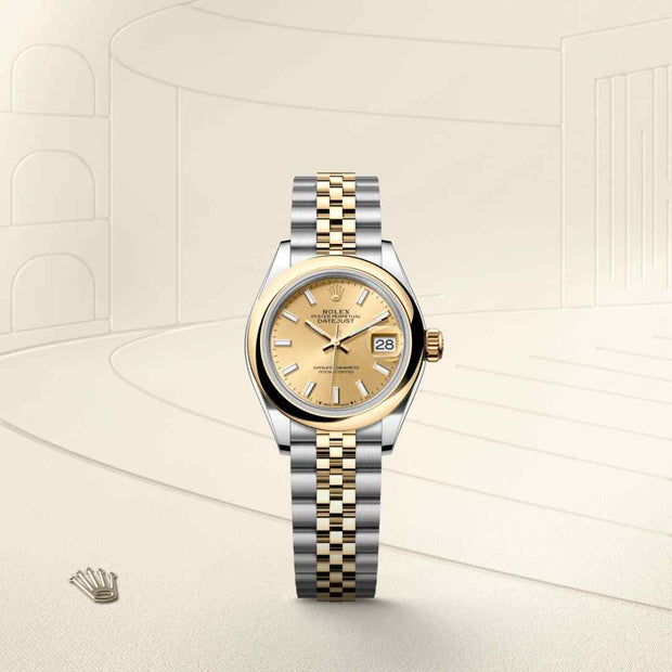 Oyster, 28 mm, Oystersteel and yellow gold