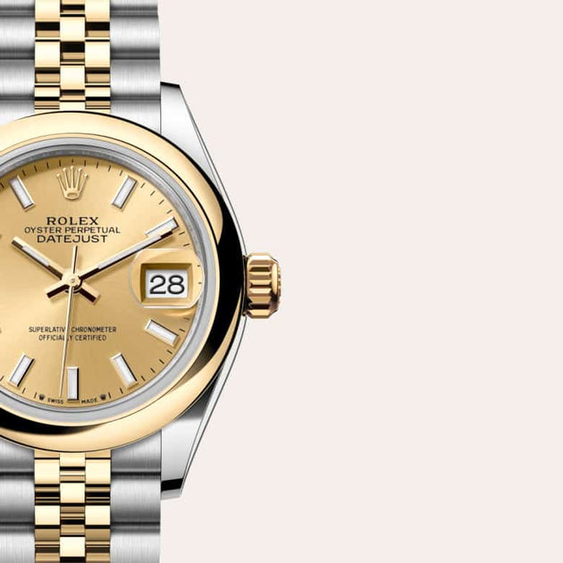 Rolex Lady-Datejust in Yellow Rolesor - combination of Oystersteel and yellow gold, M279163-0001 - H.L. Gross Jewelers