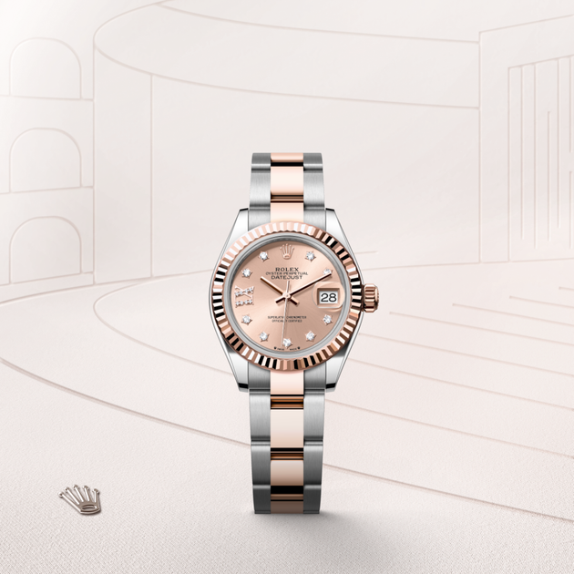  in Everose Rolesor - combination of Oystersteel and Everose gold, M279171-0028 - H.L. Gross Jewelers