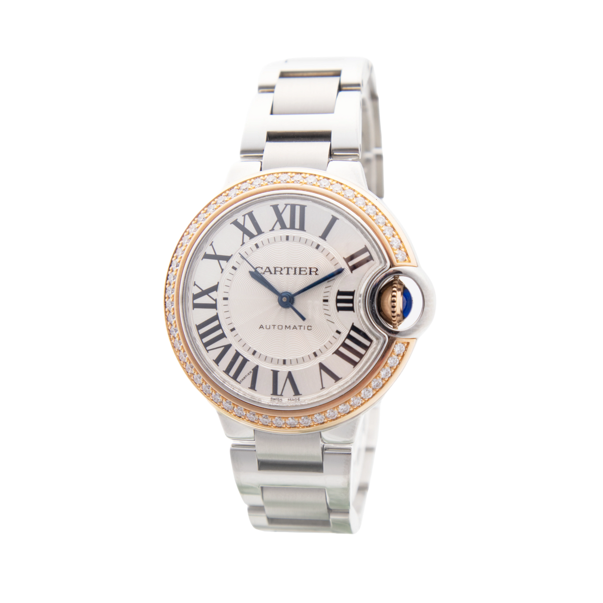 Pre-Owned Cartier Ballon Bleu With Diamond Bezel 3753