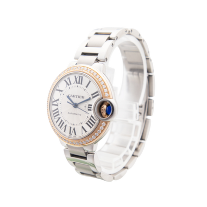 Pre-Owned Cartier Ballon Bleu With Diamond Bezel 3753