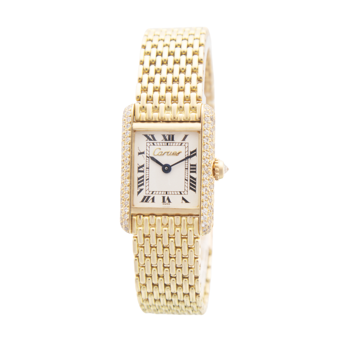 Pre-Owned Ladies Cartier Tank With Diamonds
