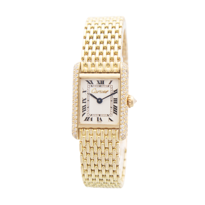 Pre-Owned Ladies Cartier Tank With Diamonds