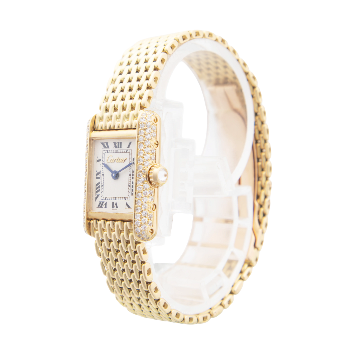 Pre-Owned Ladies Cartier Tank With Diamonds