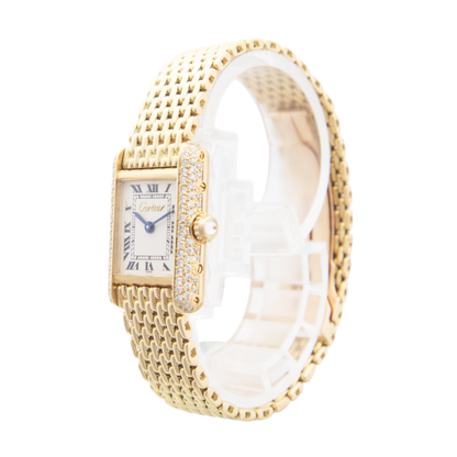 Pre-Owned Ladies Cartier Tank With Diamonds